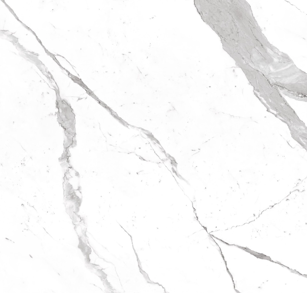 Bianco Statuario Venato polished book match surface with bright white background and silver-grey natural veining, Laminam Laminami I Naturali finish