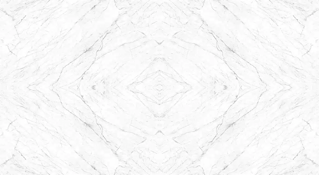 Statuarietto marble slab with symmetrical diamond pattern showcasing intricate veining.
