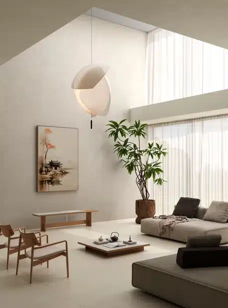 Laminam Alaska hele pinnaga plaat, ebakorrapäraste veenidega, viitega Slate Alaska toonile, sobib kaasaegse interjööri rahuliku atmosfääri loomiseks.