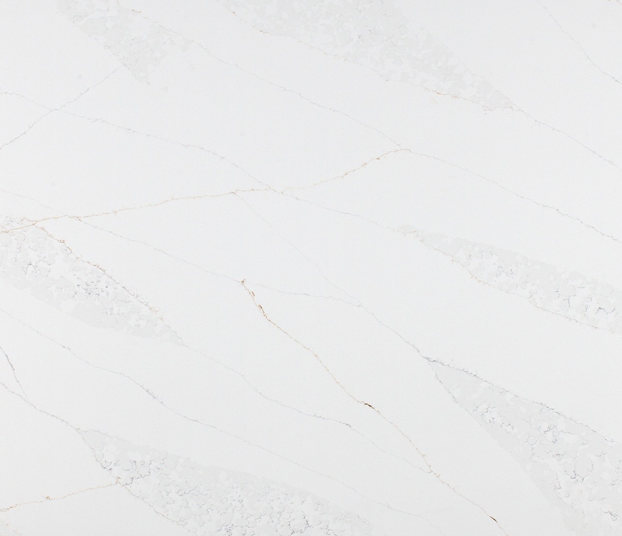 Avant Quartz 7570 Calacatta Monaco: white quartz with subtle grey veining and crystalline texture