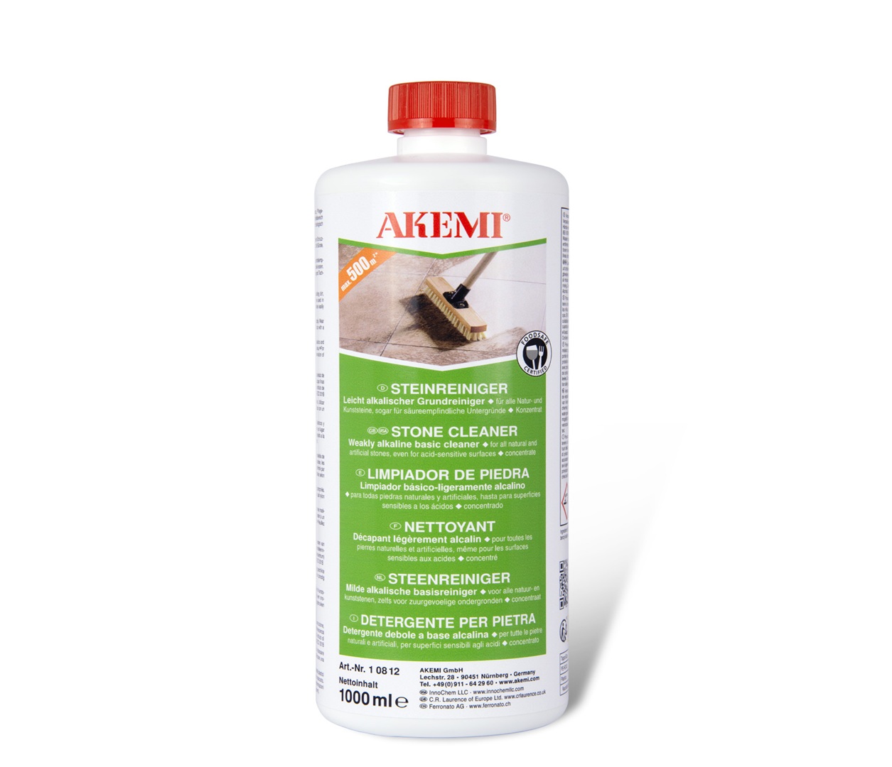 Marmi Futerno supplies AKEMI Stone Cleaner for removing construction dirt, wax, oil, grease, soot and stubborn residue from natural and engineered stone.