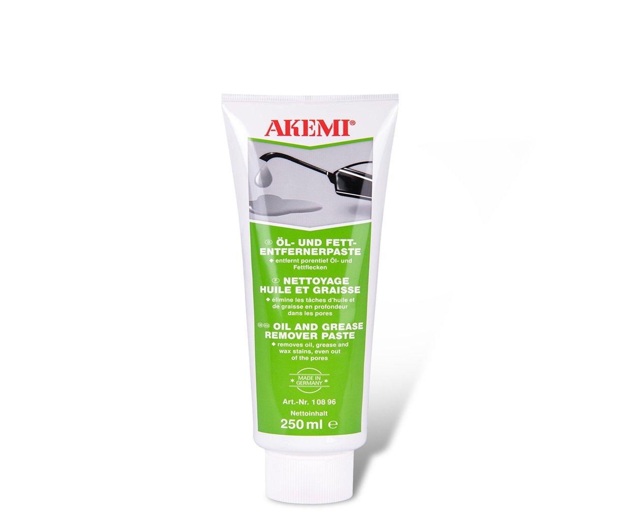 Marmi Futerno supplies AKEMI Oil and Grease Remover Paste for removing deeply absorbed oil, grease, wax and plasticiser stains from natural and engineered stone.