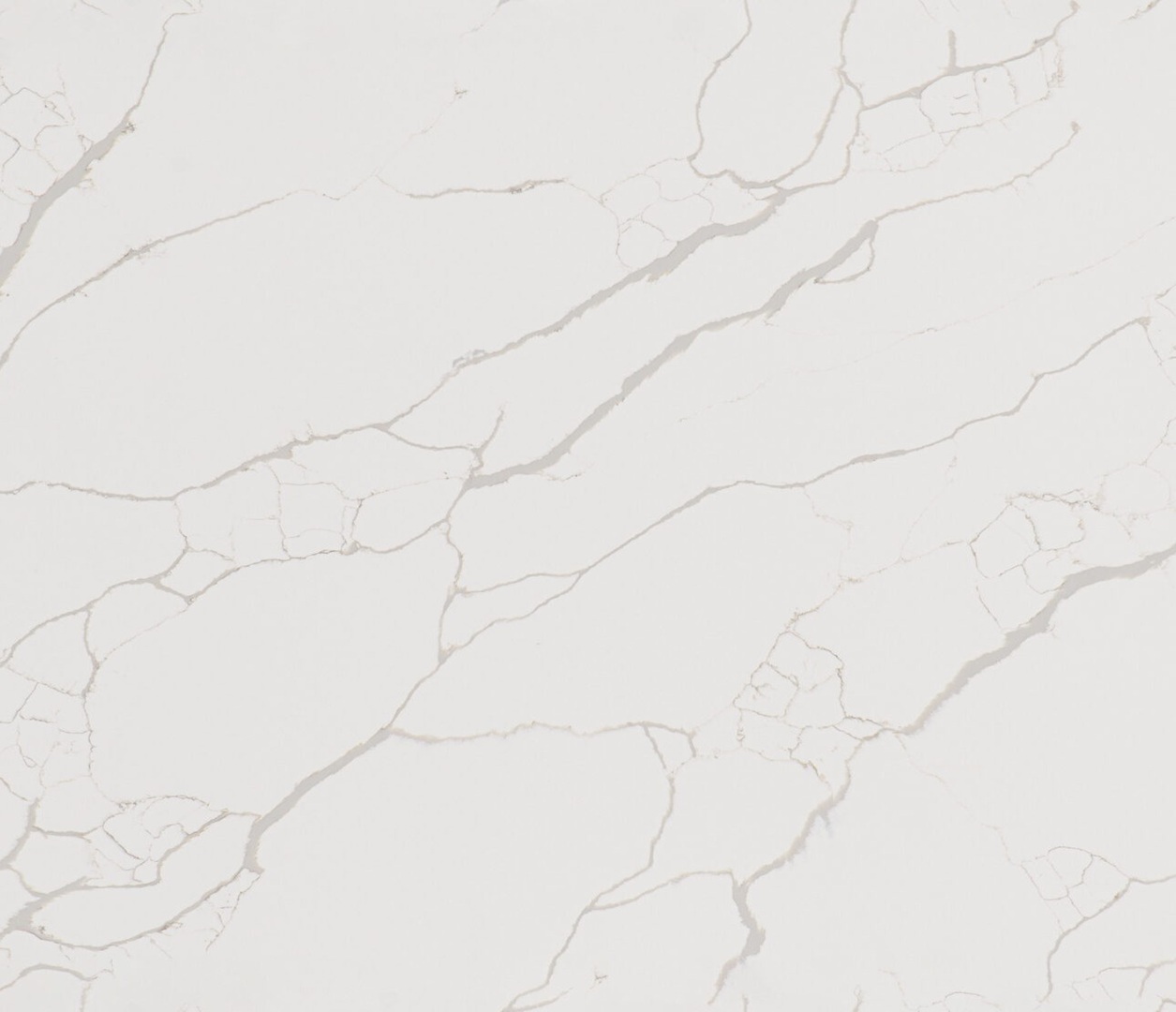 Avant Quartz 7404 Calacatta Venato: white quartz with subtle grey veining